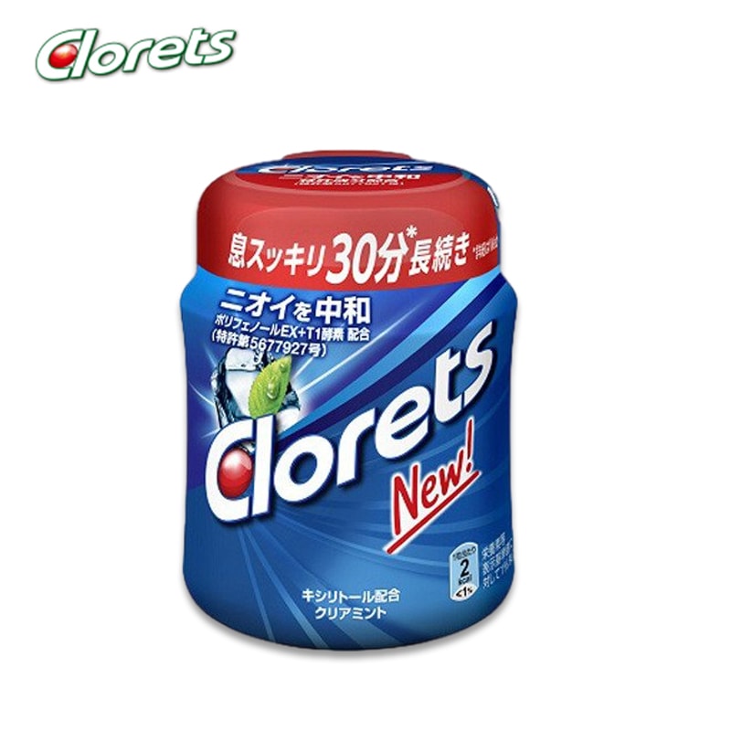 【日本直郵】Clorets嘉綠仙 綠茶薄荷味木糖醇口香糖藍色包裝140g 新舊包裝隨機發